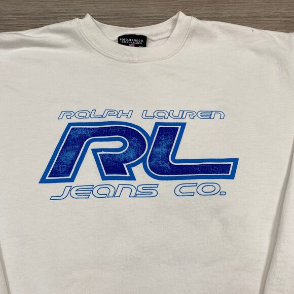 Vintage Polo Jeans Co Ralph Lauren Crewneck Sweatshirt Men's M/L - Picture 2 of 9